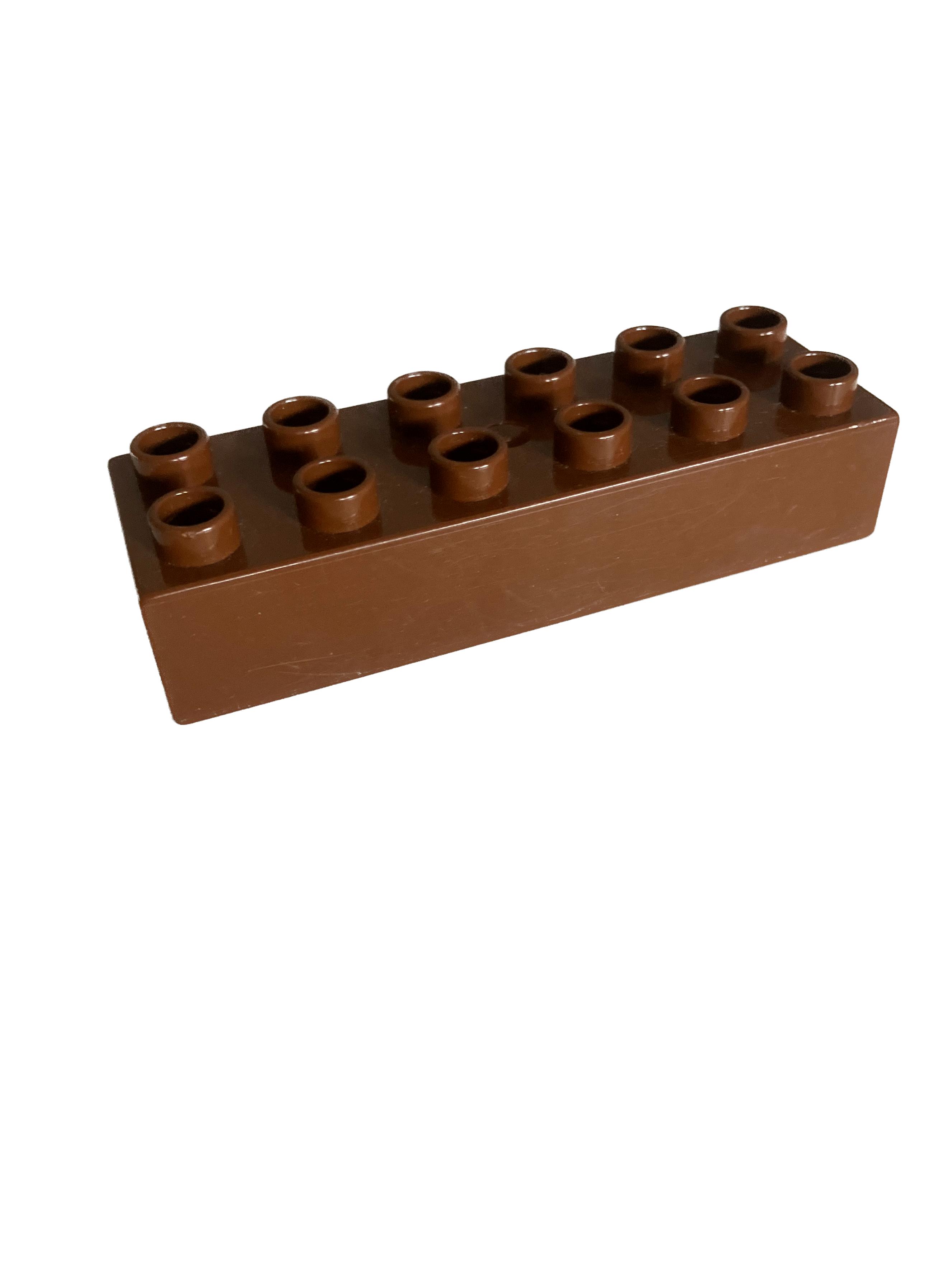 Lego Duplo kostka hnědá 6x2 tlustá